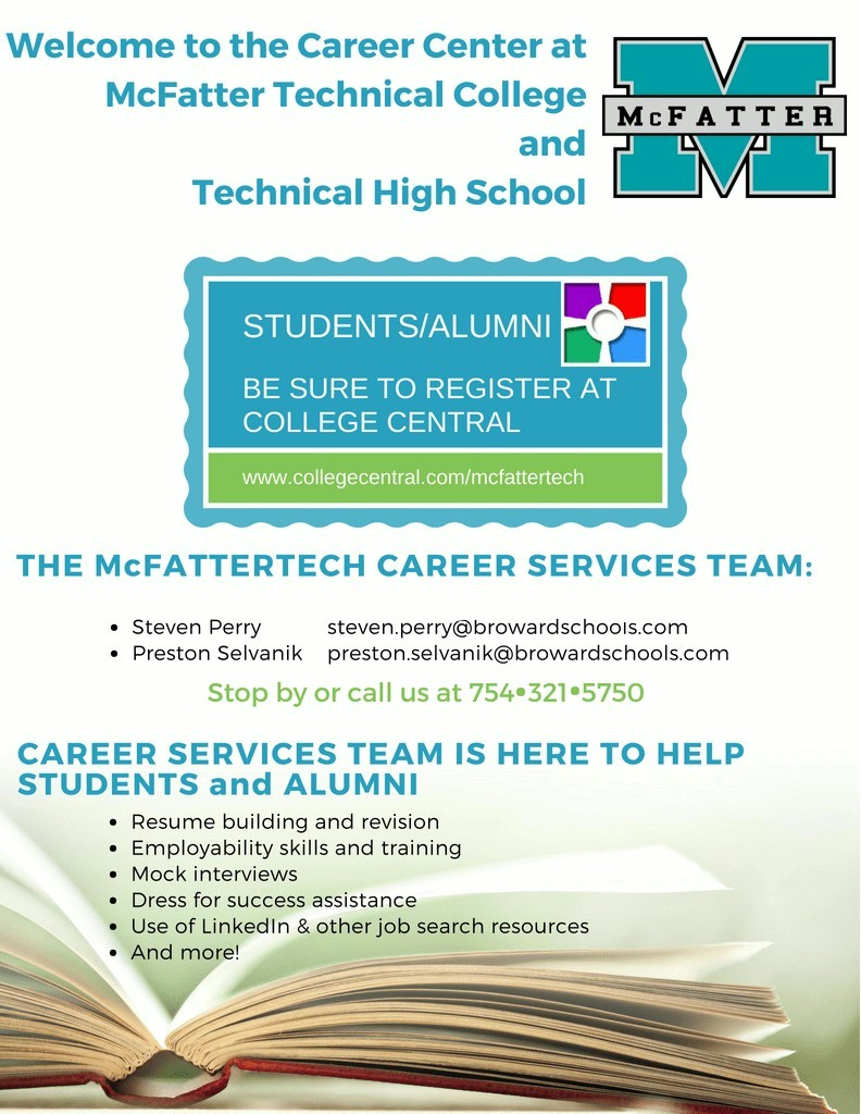 Career Center Info Mcfatter Technical College - 